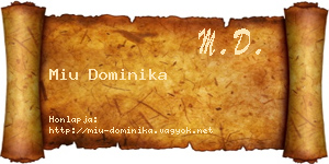 Miu Dominika névjegykártya